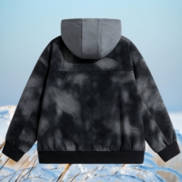 Veste en PU pour homme personnalisable avec logo, style rétro coupe-vent automne/hiver, vêtements décontractés à capuche pour l'extérieur, style streetwear, veste tendance pour homme
