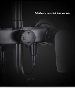 Grifo de Ducha Negro Montado en la Pared <span class=keywords><strong>del</strong></span> Baño <span class=keywords><strong>del</strong></span> <span class=keywords><strong>Hotel</strong></span>, Juego de Ducha Multifuncional de Latón para Baño - Product Image 2