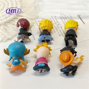 Vente en gros de figurines de pirates de One Piece en version Q de 4 cm pour enfants, <span class=keywords><strong>Luffy</strong></span>, Zoro, Sanji, Nami, Law, Chopper, Ace, <span class=keywords><strong>Shanks</strong></span>, jouets de dessin animé - Product Image 3