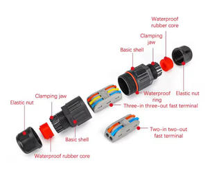 Connecteur étanche IP68 pour câble, connexion rapide, connecteur étanche 2/3 broches, sans soudure, câblage de <span class=keywords><strong>lampe</strong></span> LED, étanche à la pluie, terminal extérieur - Product Image 5