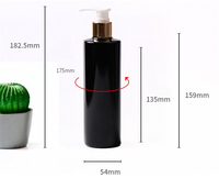 IBELONG 300ml Vide Bleu Blanc Ambre Clair Noir Vert Plat Épaule PET Diffuseur En Plastique Shampooing Bouteilles avec Pompe 10OZ