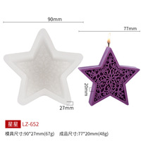 Moule en silicone pour bougie parfumée K592 DIY Moule en plâtre arqué 3D Mandala Croissant de Lune Décor Eid Mubarak Ramadan Moule pour bougie