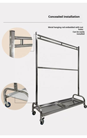 Chariot de séchage et de suspension de viande de canard rôti en acier inoxydable 304 à 2 niveaux avec plateau à graisse et roulettes, équipement de cuisine commercial, vente en gros d'usine