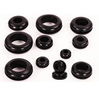 YaoKuan Anneaux de protection plats en caoutchouc, manchon de câble en silicone noir étanche, anneau de sortie double face pour enroulement de câble, National