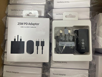 Chargeur Ultra Rapide 25W 45W Pour Samsung, Chargeur Téléphone Type-C EU US UK AU Pour Câble Samsung S21 S22 S23 S24