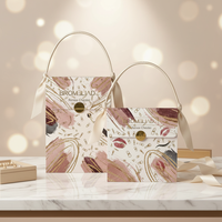 Boîte cadeau personnalisée avec logo, luxe, biodégradable, carrée, rose, verte, noire, blanche, en carton rigide, pour bijoux, cosmétiques, emballage