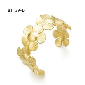 Amy Amy Flower <b>Cuff</b> <b>Bracelet</b> <b>Silver</b> Plated Alloy Women's Fashion Jewelry B1139 - Product Image 2