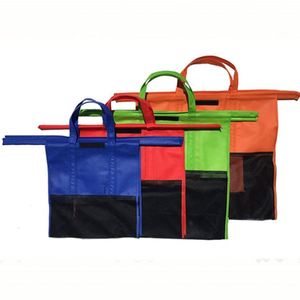 Custom Logo Heavy Duty Shopping Tote <b>Bag</b> with Mesh and Cooler Laminated Design Reusable Eco-Friendly Zipper Closure <b>Medium</b> <b>Size</b> - Product Image 3