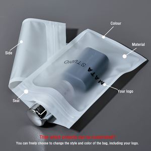 Bolsa con Cierre Hermético Transparente de Grado Alimenticio, Reutilizable, Doypack de Plástico Mate, Bolsa con Base Plana para Almacenamiento de Alimentos - Product Image 4