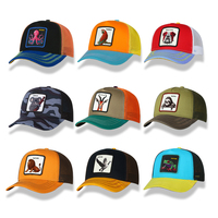 Casquette de baseball en suède rayé avec broderie 3D personnalisée, patch animal, maille, 5 panneaux, style trucker, snapback, pour l'extérieur et le sport, vente en gros