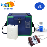 Boîte de transport d'échantillons biologiques personnalisée Boîte de réfrigération de stockage de médicaments Boîte de réfrigération médicale Transporteur de vaccins avec brique de glace