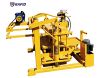 Machine à fabriquer des briques semi-automatique QT40-3A, machine mobile de fabrication de blocs, presse manuelle pour blocs de béton creux et pleins