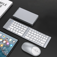 Ensemble cadeau d'entreprise promotionnel, clavier Bluetooth rechargeable en plastique de luxe, pliable, cadeau de fin d'année, logo personnalisé, événement d'ouverture