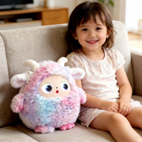Boneka Dinosaurus Hijau Custom OEM, Mainan Hewan Isi Dakron, Ensiklopedia Suara, Mata Menyala, Hadiah Edukatif untuk Anak, Mainan Plush AI