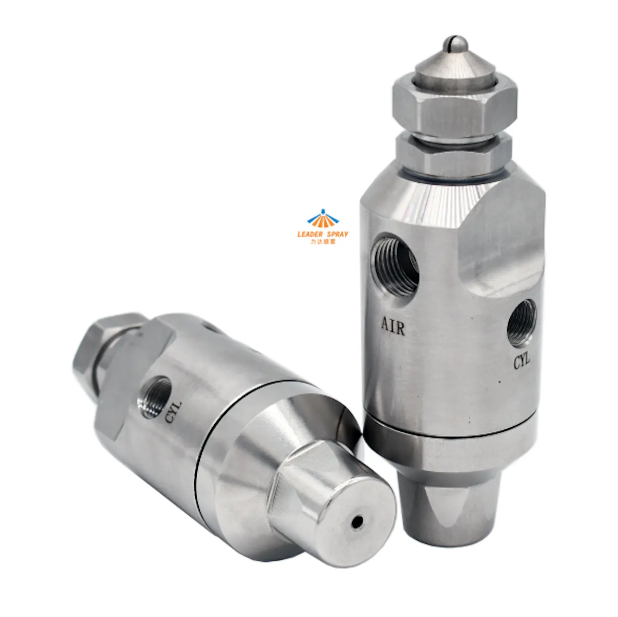 Stainless steel/SS/PP/POM/Plastic three-fluid JAU/DJ Non-adjustable air atomizing nozzle