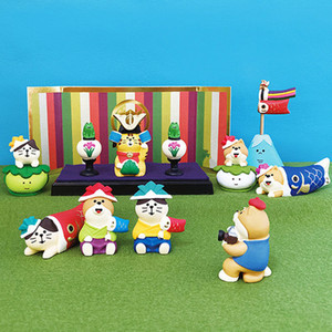 Gato japonés Zakka, adorno pequeño y lindo de resina para coche, hogar, regalo, microfoto, celebración del Festival del Bote del Dragón - Product Image 1