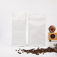 Sac d'emballage en papier d'aluminium de qualité alimentaire 8oz 250g, sachet à fond plat avec valve et fermeture éclair