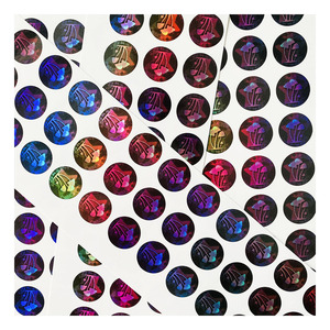 Impresión personalizada de vinilo troquelado impermeable Arco Iris efecto etiqueta holograma calcomanías transparente holográfica beso corte pegatinas hojas - Product Image 4