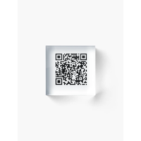 Support acrylique personnalisé personnalisé pour code QR, bloc transparent, porte-affiche pour bureau, magasin, studio