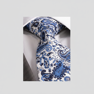 Corbata Azul, Corbata de Seda Más Vendida EXVE AD0639, Tejida, Larga - Product Image 2