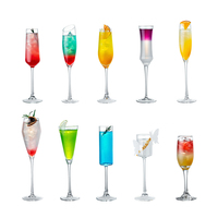Lot de verres à champagne en gros, verres à cocktail à pied haut, verres à vin mousseux à bord incliné pour mariage, fête, bar, articles de bar à boisson