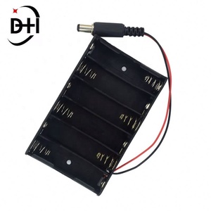 Caja de almacenamiento para pilas AA de tamaño 6, soporte para 6 pilas AA con conector de alimentación DC2.1 para Arduino - Product Image 2