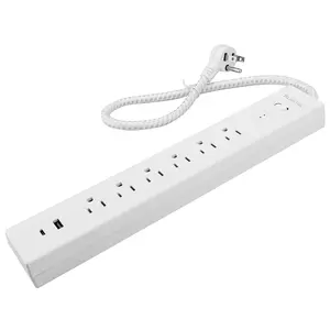 US 6 tomada 2 tipo A interior PD 30 W de carregamento rápido extensão de energia USB 3 pinos proteção contra surtos de energia inteligente