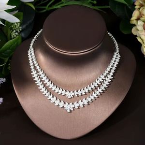 HIBRIDE mode mariée nouveau Design 4 pièces collier et boucle d'oreille ensembles de bijoux CZ femmes élégance dames accessoires de mariage N-1366 - Product Image 4