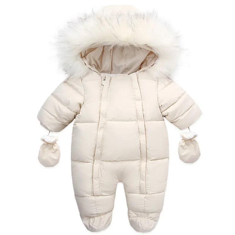 0-24M Pasgeboren Baby Meisje Kleding Winter Katoenen Baby Romper Met Kinderen Jumpsuit Hooded Plus Fluwelen Zuigeling kleding Set