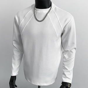 工場で作られたメンズ冬厚手のベースシャツ。厚手の生地が付いた高品質のメンズベースシャツ。暖かく、風に強いスタイル。 - Product Image 3