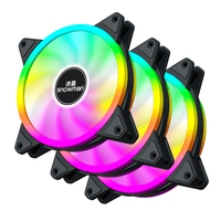 Ventilador de PC DF120 ARGB BK de 120 mm, Negro, PWM, 20dBA, Silencioso, 5V, Sincronización en Cadena, para Computadoras de Juego, Proveedor OEM al por Mayor