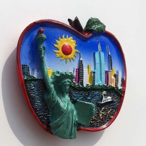 Vente en gros transfrontalière de souvenirs touristiques décoratifs d'artisanat américain de New York, aimants en résine peints, aimants pour réfrigérateur - Product Image 3