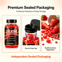 SYC BIO Créatine Monohydrate Gummies Complément Quotidien pour le Bien-être Musculaire 60 Comprimés Fraise 1250mg OEM Marque Privée ODM