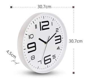 2020 Modern Simple Stylish Fancy <b>Decorative</b> <b>Wall</b> <b>Clocks</b> with 3D Embossed Numbers for Home School Hotel Office <b>Decoration</b> - Product Image 2