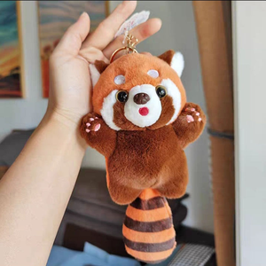 Peluche douce <span class=keywords><strong>Panda</strong></span> roux et raton laveur, mini-poupée animale en peluche de 4 pouces, prix pour machine de jeu d'arcade de centre commercial, vente directe, articles en stock - Product Image 1