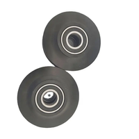 Top qualité 70mm grange porte coulissante rouleau poulie plastique piste poulie roue rouleaux pour porte coulissante grange