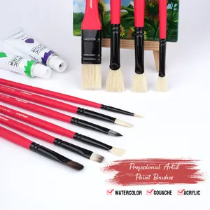 Promotional Watercolor Paint Brush 10pcs Different Tip Size Artist Paint Brush With Gift Box