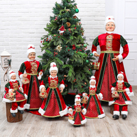 Décoration de Noël pour table de fenêtre, Mme Père Noël, 12 pouces, Mme Claus debout, poupées Père Noël et Mme Claus
