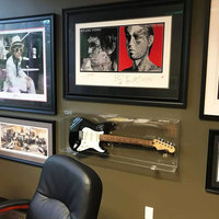Benutzer definierte Größe Plexiglas Gitarre Aufbewahrung koffer Box mit Schloss Wand montage Klar Acryl Vitrine Acryl Gitarren koffer