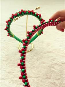 إكسسوارات عيد الميلاد الجديدة فرقة عيد الميلاد عصابة رأس أجراس مطرزة بالخرز لزينة حفلات أعياد الميلاد - Product Image 2