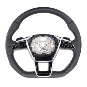 Volant en cuir perforé noir de haute qualité compatible avec <span class=keywords><strong>Audi</strong></span> C8 A6 S6 RS6 A7 S7 RS7 A8 S8 Q7 <span class=keywords><strong>Q8</strong></span> - Product Image 2