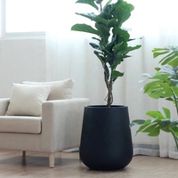 Pots de fleurs en céramique, décorations de jardin, maison moderne, ciment Large, extérieur avec fleurs/plantes vertes, Support rond