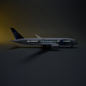 Modelo de Avión de Resina Boeing B787-9 de Egypt Air Airlines a Escala 1/145 de 43 cm con Luces LED y Tren de Aterrizaje - Product Image 4