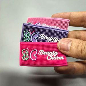 Custom 3D Soft Rubber Embossed PVC Silicone Patch <b>Tag</b> logo Pvc Patch Iron on velcro Rubber Labels Patches for <b>Clothes</b> - Product Image 1