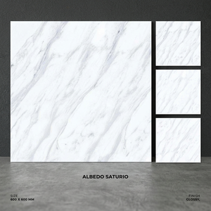 Azulejos de Porcelana con Aspecto de Mármol Blanco Carrara de 600x600 mm, 10 mm de Grosor, Diseño Moderno, Azulejos Pulidos y Esmaltados, Fábrica de Foshan, China - Product Image 3