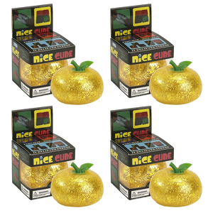 Juguete Antiestrés de Malta con Forma de Manzana Dorada con Purpurina, de Compresión Lenta - Product Image 6