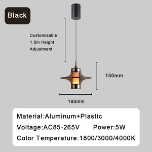 Lámpara <span class=keywords><strong>Colgante</strong></span> Minimalista Blanca y Negra, Lámpara Lineal <span class=keywords><strong>de</strong></span> Aluminio para Isla <span class=keywords><strong>de</strong></span> Cocina Moderna y Mesa <span class=keywords><strong>de</strong></span> Comedor con Elegante Acabado Negro - Product Image 4