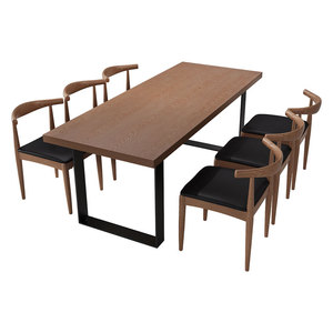 Pas cher noir en acier inoxydable table à manger et chaise ensembles conceptions pour salle à manger - Product Image 2