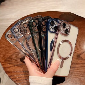 เคสโทรศัพท์ซิลิโคนสำหรับ iPhone, เคสโทรศัพท์มีแม่เหล็กไฟฟ้าชาร์จแบบไร้สายสาย CD - Product Image 1
