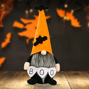 Decoraciones de Peluche con Temática de Murciélagos y Cuadros Buffalo para Fiestas de Halloween y Decoración del Hogar, Divertido Dúo de Gnomos de Halloween - Product Image 6